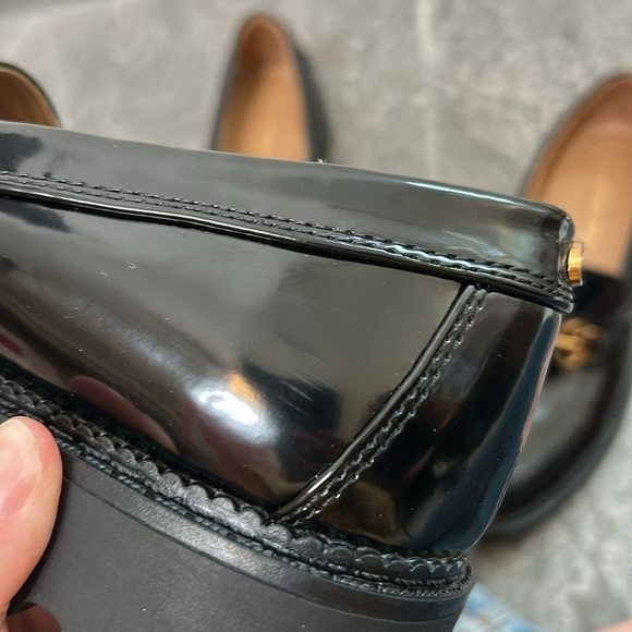 Sam Edelman Circus Black Patent Chunky Loafer Horse Bit Faux Leather Size 9.5 - Picture 15 of 15